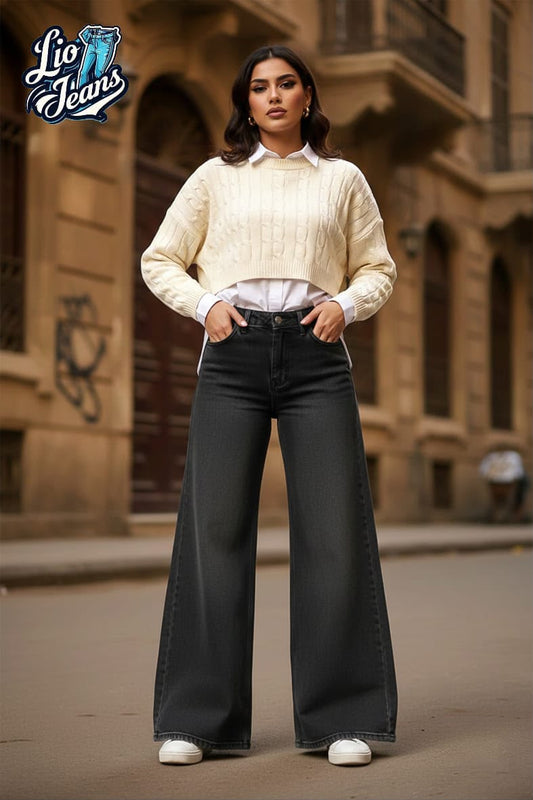 Lio Jeans | دبل وايد ليج أوفر سايز – لوك تريندي يخطف الأنظار 🔥👖