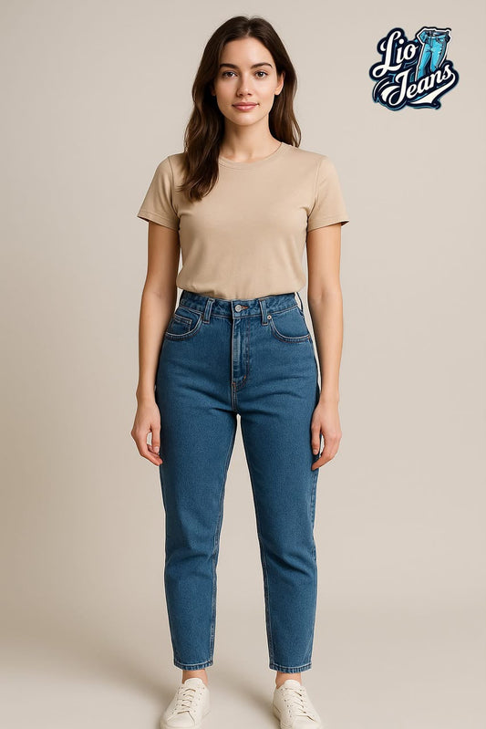 بنطلون جينز بوي فريند Lio Jeans  – ستايل أوفر سايز عصري يخليكي مختلفة من أول لبسه👖🔥