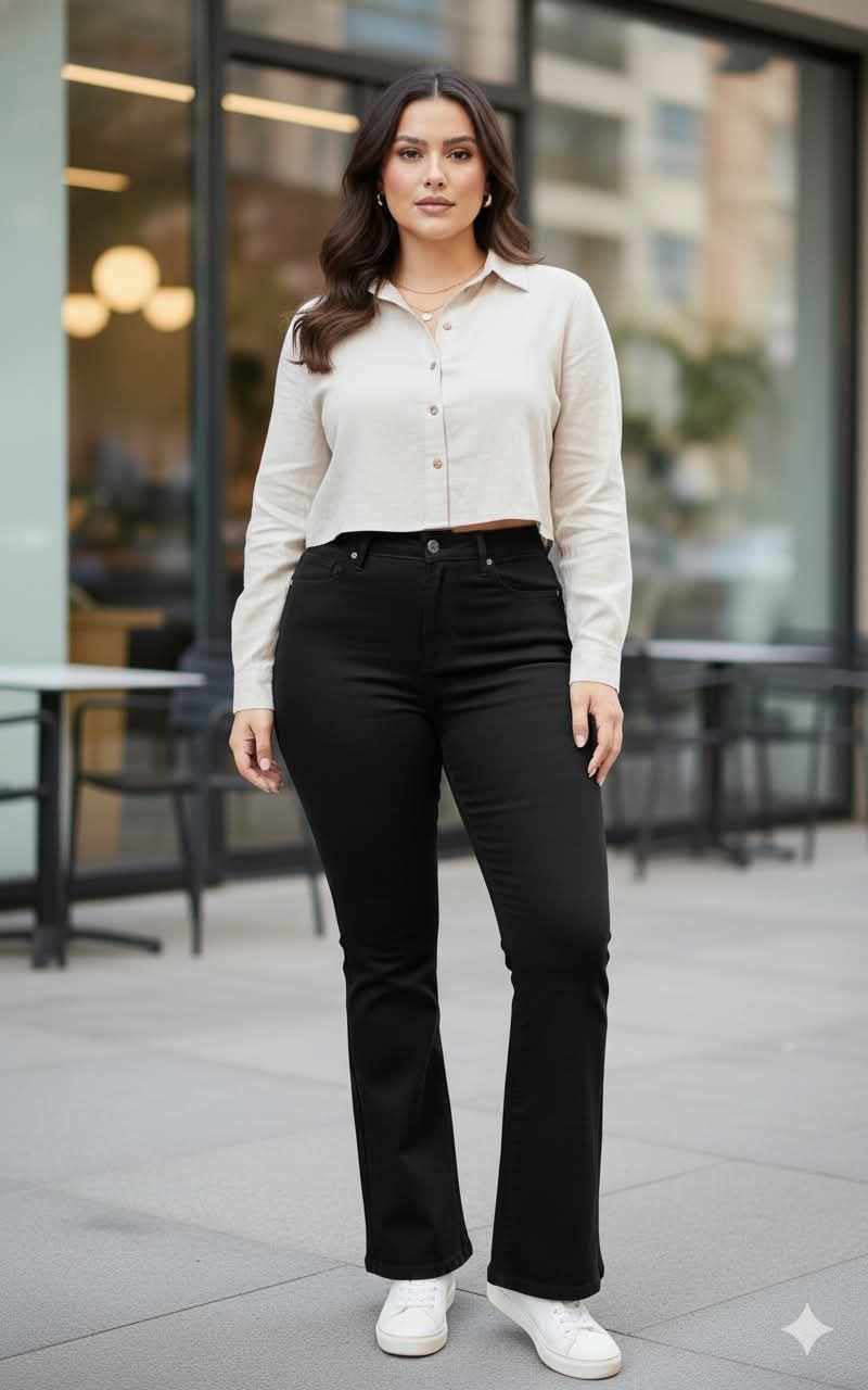Lio Jeans | بنطلون شارلستون (Flared Bell Bottom) – لوك أنثوي أنيق يخطف الأنظار 🔥👖
